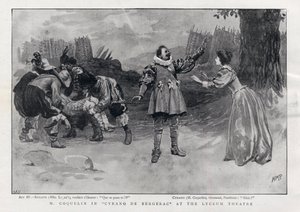 Constant Coquelin Aine (älterer) englischer Schauspieler in der Rolle des Cyrano de Bergerac am Lyceum Theatre, London 1898 von English School