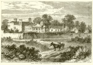 Caen Wood, Lord Mansfields Haus, 1785 von English School