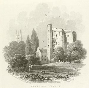 Caerdiff Schloss (Stich) von English School