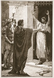Caesar bemächtigt sich des Schatzes im Tempel des Saturn