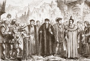 Calvin kehrt nach Genf zurück, Illustration aus Die Geschichte des Protestantismus von James Aitken Wylie, veröffentlicht 1878 von English School