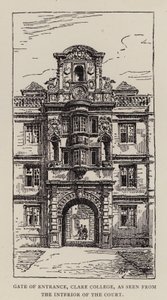 Cambridge: Eingangstor des Clare College, gesehen vom Innenhof von English School