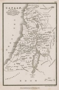 Kanaan, die relative Lage der Zuteilungen an die Stämme Israels, angepasst an die Bücher der Richter und Samuel