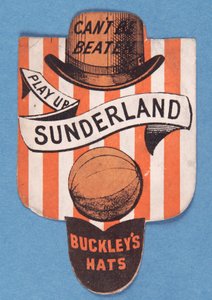 Kann nicht geschlagen werden, Spiel auf Sunderland, Baines-Karte in Form eines Schildes