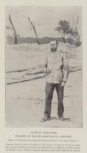 Kapitän Baratier, Überbringer des Berichts von Major Marchand (Lithografie)