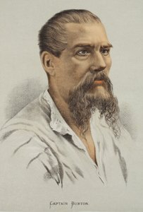 Captain Burton, Illustration aus der Bildausgabe des Lebens und der Entdeckungen von David Livingstone von J. Ewing Richie, veröffentlicht von A. Fullarton & Co., 1876 von English School