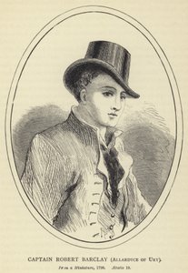 Kapitän Robert Barclay, Allardyce von Ury, nach einem Miniaturbild, 1798, Aetatis 19 von English School