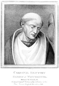 Kardinal Henry Beaufort, Bischof von Winchester, graviert von J. Parker, 1791 von English School