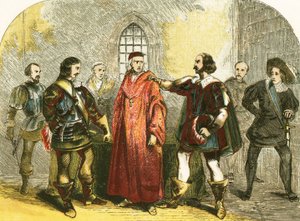 Kardinal Wolsey wegen Hochverrats verhaftet von English School