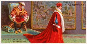 Kardinal Wolsey wird von König Heinrich VIII. entlassen von English School