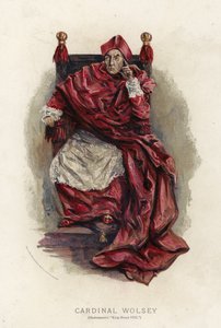 Kardinal Wolsey, aus Shakespeares König Heinrich VIII. von English School