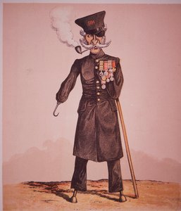 Karikatur eines Chelsea-Pensionärs des Royal Hospital, aus 