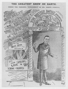Karikatur von Joseph Chamberlain als Kolonialminister, ca. 1900
