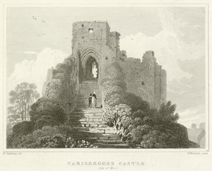 Carisbrooke Schloss, Isle of Wight (Stich) von English School