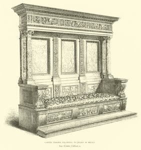 Geschnitzter Thron von Julian di Medici von English School