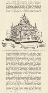 Freiheitskassette der Stadt London, überreicht an Mr. Stanley (Stich)