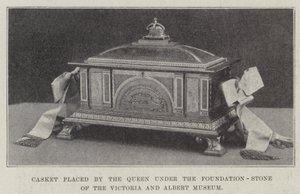 Schrein, den die Königin unter dem Grundstein des Victoria and Albert Museums platzierte