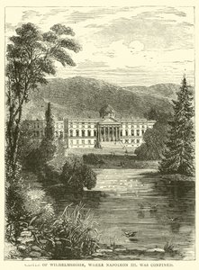 Schloss Wilhelmshöhe, wo Napoleon III. gefangen gehalten wurde von English School