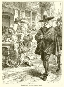 Kavaliere und Puritaner, 1600 von English School