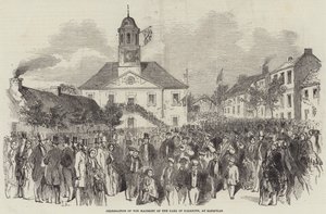 Feier der Volljährigkeit des Earl of Dalkeith in Sanquhar (Gravur) von English School