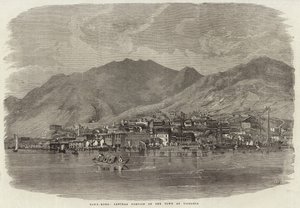 Zentraler Teil der Stadt Victoria in Hongkong von English School