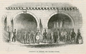 Zeremonie der Eröffnung des Thames-Tunnels von English School