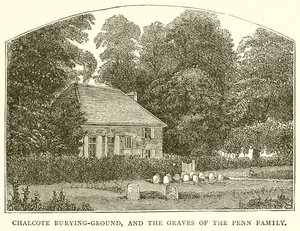 Chalcote-Friedhof und die Gräber der Familie Penn von English School