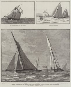 Kanalwettkampf des New Thames Yacht Club, Southend nach Harwich, Start vom Southend Pier (Stich) von English School