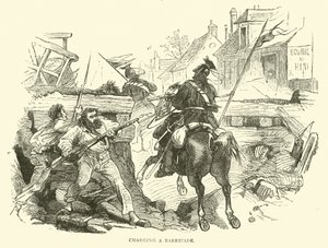 Sturm auf eine Barrikade, Oktober 1870 von English School