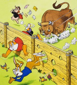 Stürmender Stier