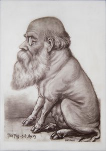 Charles Darwin Plakette, ca. 1870 von English School