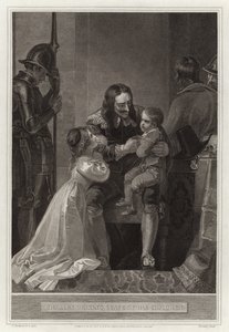 Charles I verabschiedet sich von seinen Kindern von English School