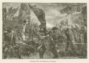 Karl XII. von Schweden in der Schlacht von English School