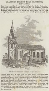 Chatburn Kirche, nahe Clitheroe, Lancashire (Gravur) von English School