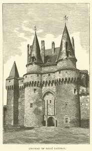 Schloss von Vitre, Tor (Gravur) von English School