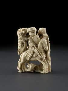 Schachfigur, möglicherweise 13. Jahrhundert von English School