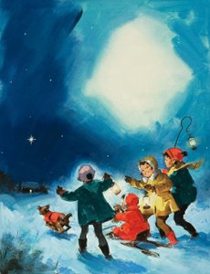 Kinder im Schnee von English School