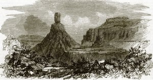 Schornsteinfelsen, am Ufer des Columbia River von English School