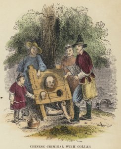 Chinesischer Krimineller mit Halskrause von English School