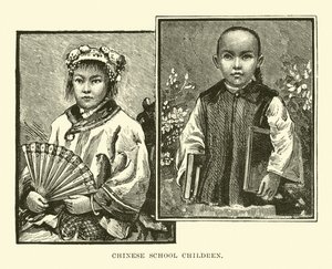 Chinesische Schulkinder von English School