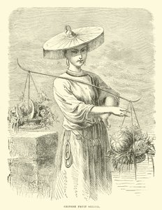 Chinesischer Obstverkäufer
