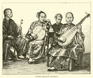 Chinesische Wandermusiker von English School