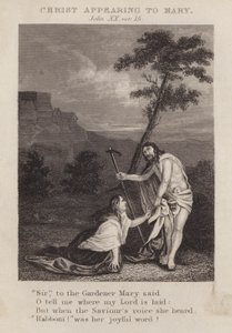 Christus erscheint Maria, Johannes XX, Vers 15 von English School