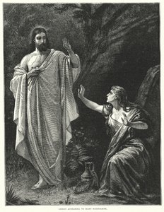 Christus erscheint Maria Magdalena (Stich) von English School