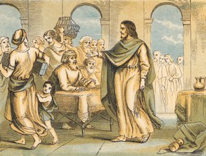 Christus reinigt den Tempel von English School
