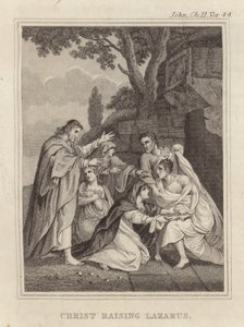 Christus erweckt Lazarus von English School