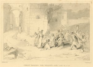 Christus erweckt den Sohn der Witwe, Lukas VII von English School