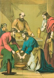 Christus wäscht seinen Jüngern die Füße von English School