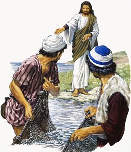 Christus mit Fischern von English School