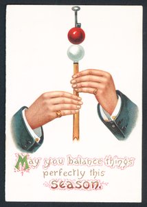 Weihnachtskarte - Mögest du in dieser Saison alles perfekt ausbalancieren von English School